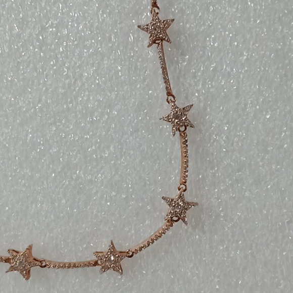 Sterling Silver Stamped, Rose Gold Choker #349 - Picture 4 of 13